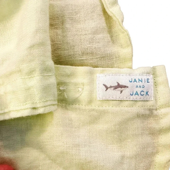 Janie & Jack | Baby Linen Button Down (6-12 mos) 💚 - Picture 3 of 5